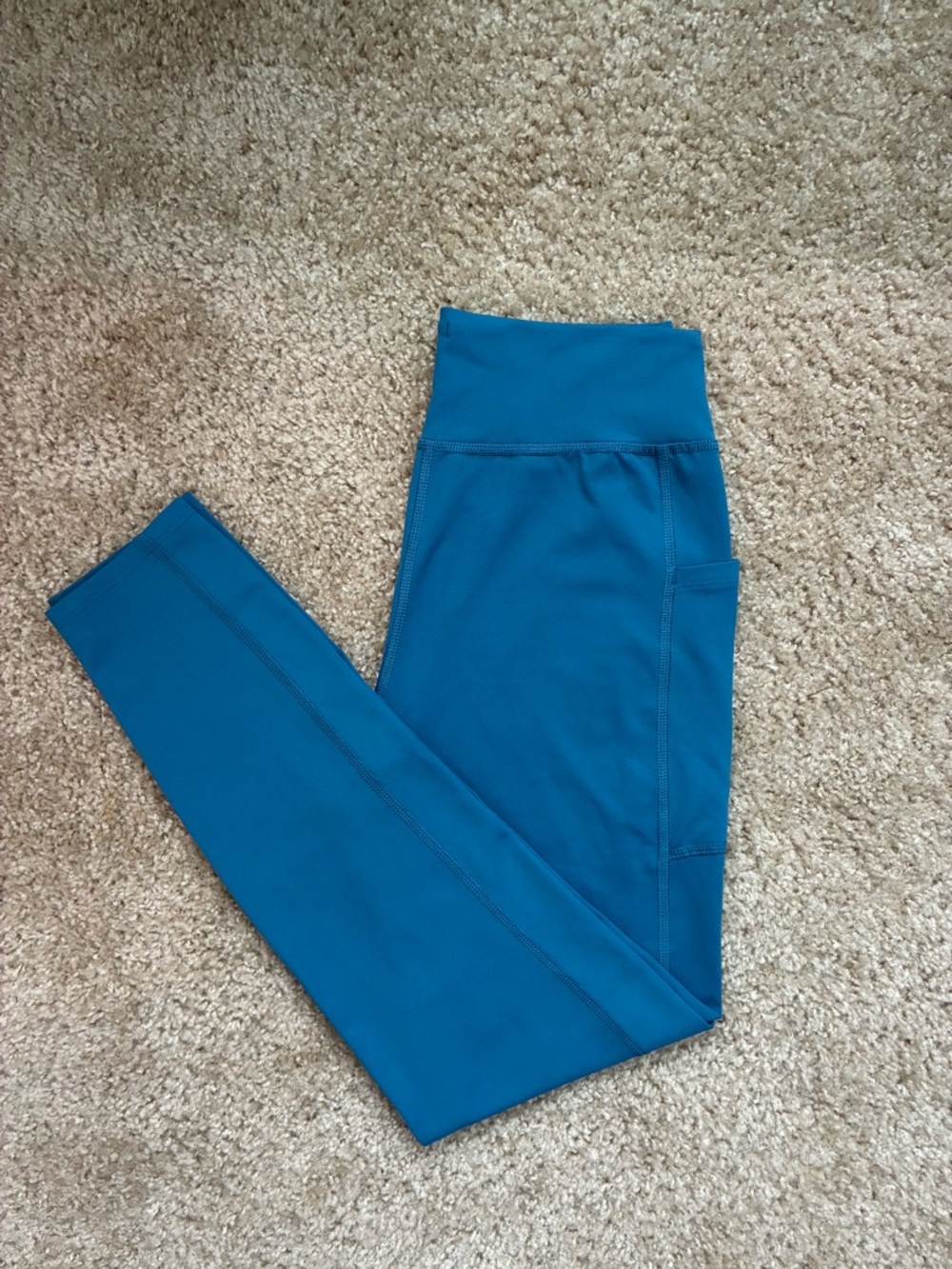 REI Co-op Leggings Women’s Large 14-16 Teal Athletic High Rise Pocket